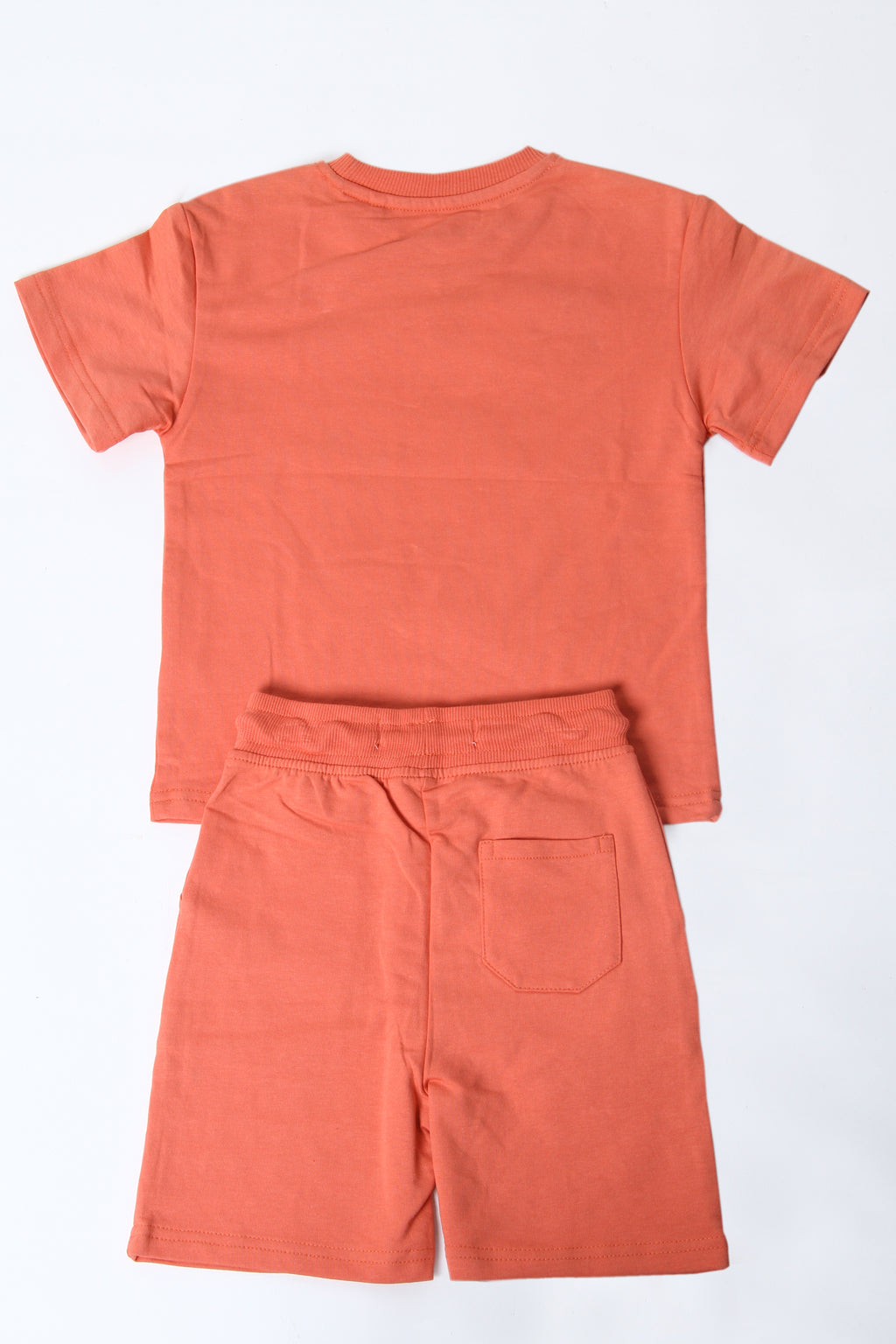 Kids Boys Gaming Graphic T-Shirt and Shorts Set - Peach/Coral