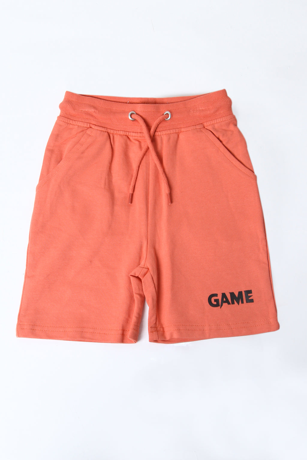 Kids Boys Gaming Graphic T-Shirt and Shorts Set - Peach/Coral